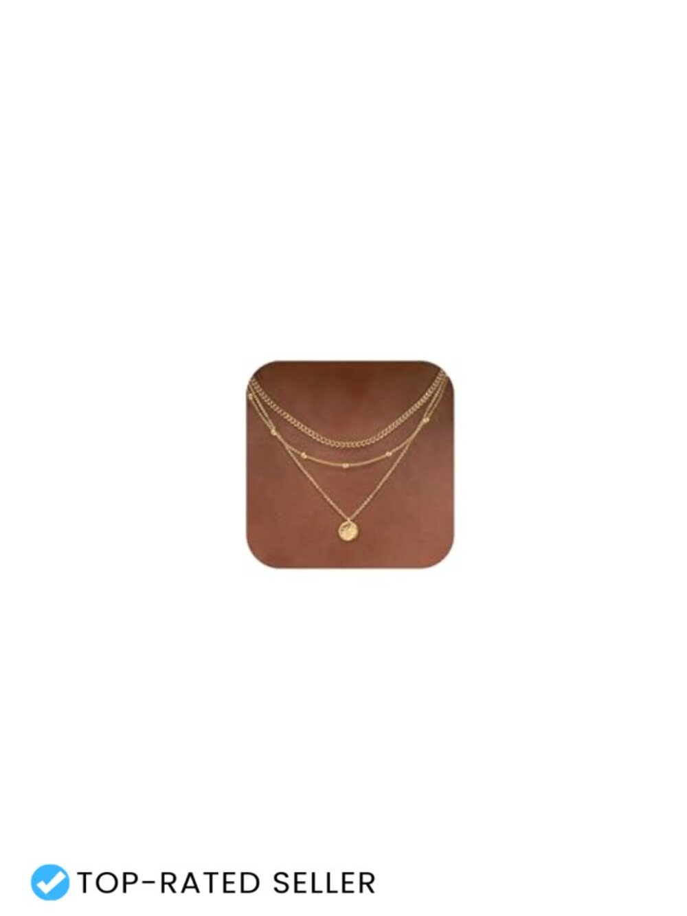Layered Necklaces for Women 14k Gold Plated Dainty Stack Pendant Necklace Set